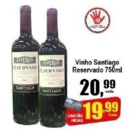 Higa's Supermercado Vinho Santiago Reservado 750ml oferta