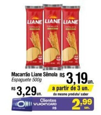 Fort Atacadista Macarrão Liane Sêmola Espaguete 500g oferta