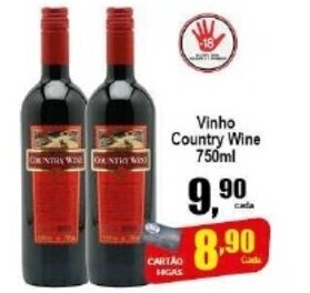 Higa's Supermercado Vinho Country Wine 750ml oferta