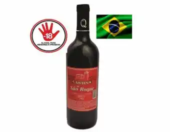 Atacado Máximo Vinho cantina são roque tinto seco 750ml oferta