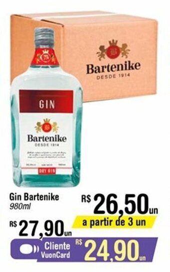Fort Atacadista Gin Bartenike 980ml oferta