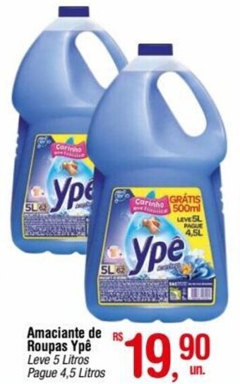 Fort Atacadista Amaciante de Roupas Ypê leve 5L pague 4.5L oferta