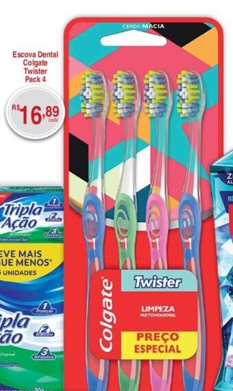 Fort Atacadista Escova dental Colgate Twister Pack 4 oferta