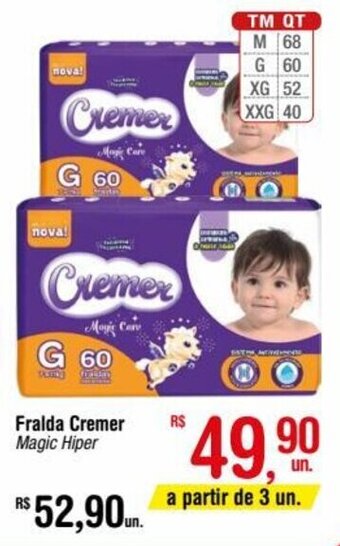 Fort Atacadista Fralda Cremer Magic Hiper oferta