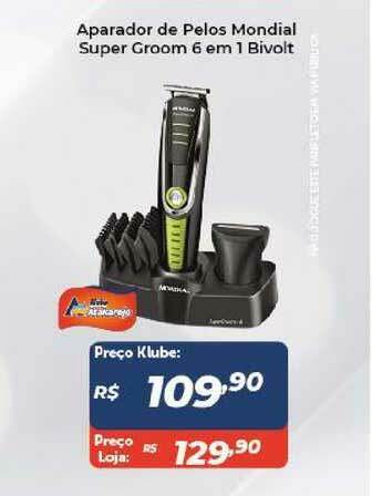 Aparador De Pelos Mondial Super Groom 6 Em 1 Bivolt