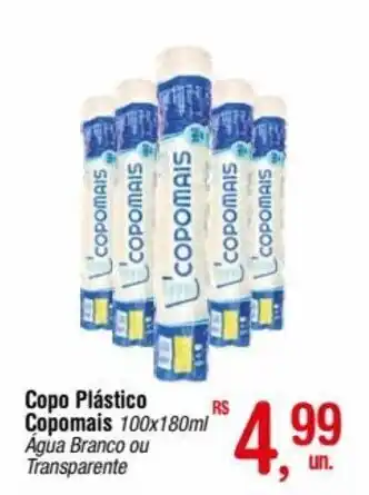 Copo Plástico Copomais 100x180ml