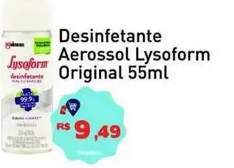 Tonin Superatacado Desinfetante Aerossol Lysoform Original 55ml oferta