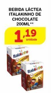 Roldão Bebida láctea italakinho de chocolate 200ml oferta