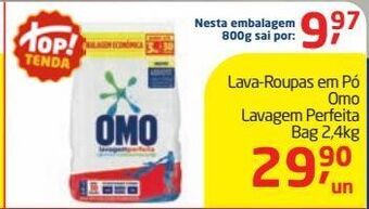 Lava roupas em pó omo 2,4kg