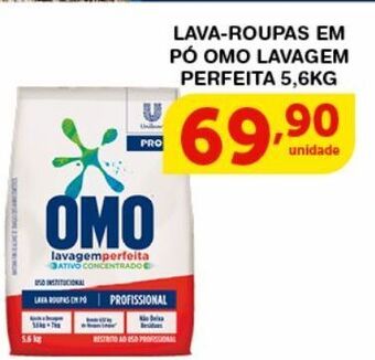 Roldão Lava-roupas em pó omo lavagem perfeita 5,6kg oferta