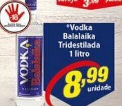 Vencedor Atacadista Vodka Balalaika Tridestilada 1L oferta