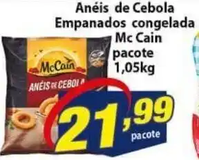 Aneis de Cebola Empanados congelada McCai pacote 1.05kg