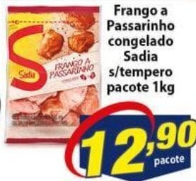 Vencedor Atacadista Frango a passarinho congelado Sadia s/tempero pacote 1kg oferta