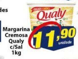 Vencedor Atacadista Margarina cremosa Qualy c/Sal 1kg oferta