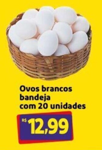 Extra Supermercado Ovos Brancos bandeja com 20 unidades oferta