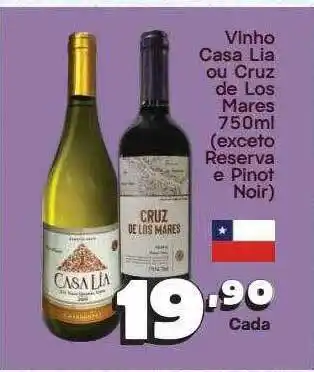 Paulistão Supermercados Vinho casa lia ou cruz de los mares oferta