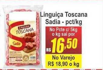 Serrano Supermercado Linguiça toscana sadia oferta