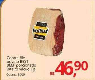 Supermercados Koch Contra filé bovino best beef porcionado inteiro vacuo kg oferta