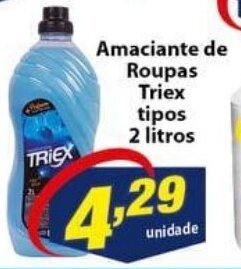 Vencedor Atacadista Amaciante de Roupas Triex tipos 2L oferta