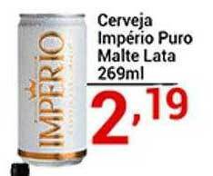 X Supermercados Cerveja império puro malte lata oferta