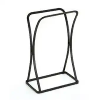 Novo Mundo Porta toalha de bancada em aço 30,5x11x19cm preto oferta