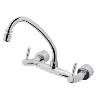 Leroy Merlin Torneira misturador para parede de cozinha bica alta cromada niterói delinia oferta