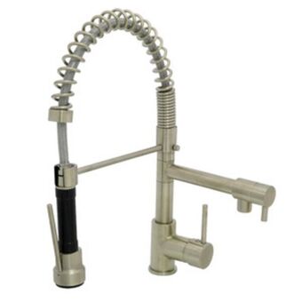 Torneira monocomando para gourmet para pia de cozinha bica alta escovada chery delinia