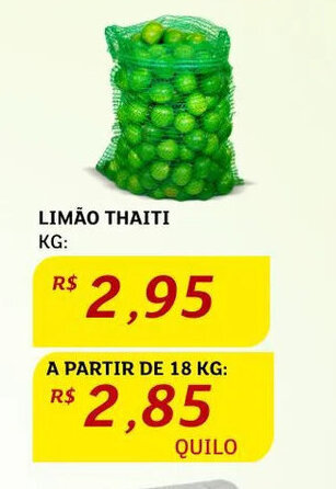 Assaí Atacadista Limão Tahiti 1kg oferta