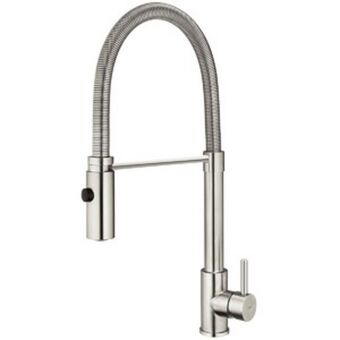 Leroy Merlin Torneira monocomando gourmet de cozinha inox (capri escovada) oferta
