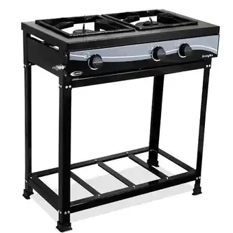 Zema Fogão industrial clarice 2 bocas strong fire preto oferta