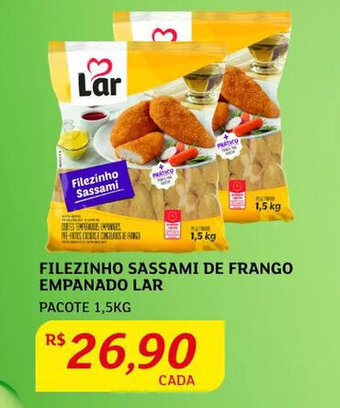Assaí Atacadista Filezinho Sassami de Frango Empanado Lar 1.5kg oferta