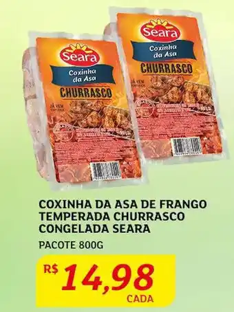 Assaí Atacadista Coxinha da Asa de Frango Temperada Churrasco cong. Seara 800g oferta