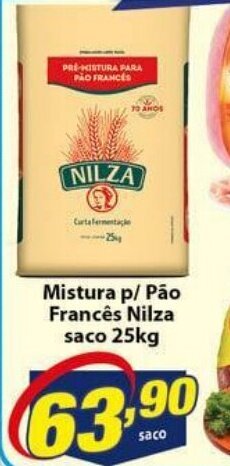 Vencedor Atacadista Mistura p/Pao Frances Nilza saco 25kg oferta