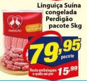 Vencedor Atacadista Linguica Suina congelada Perdigao pacote 5kg oferta