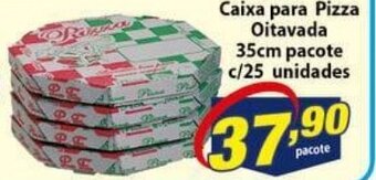 Vencedor Atacadista Caixa Para Pizza Oitavada 35cm pacote c/25 unidades oferta