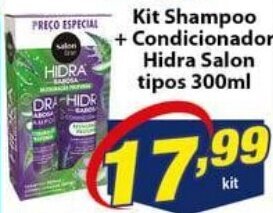 Vencedor Atacadista Kit Shampoo + Condicionador Hidra Salon tipos 300ml oferta