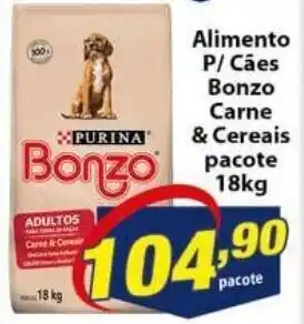 Vencedor Atacadista Aliemnto p/Caes Bonzo Carne & Cereais pacote 18kg oferta