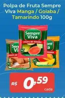 Polpa de fruta sempre viva manga goiaba tamarinho
