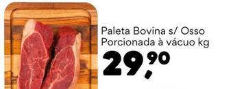 Paleta bovina s- osso porcionada à vácuo kg