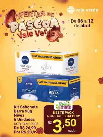 Farmácias Vale Verde Kit sabonete barra nivea 6 oferta