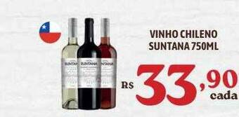 Bahamas Supermercados Vinho chileno suntana oferta