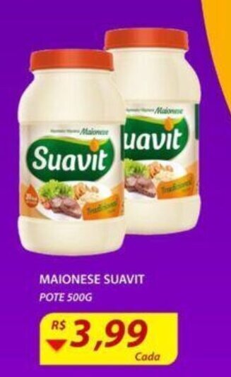 Assaí Atacadista Maionese Suavit 500g oferta