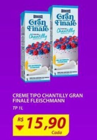 Assaí Atacadista Creme Tipo Chantilly Gran Finale Fleischmann 1L oferta