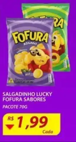 Assaí Atacadista Salgadinho Lucky Fofura sabores 70g oferta