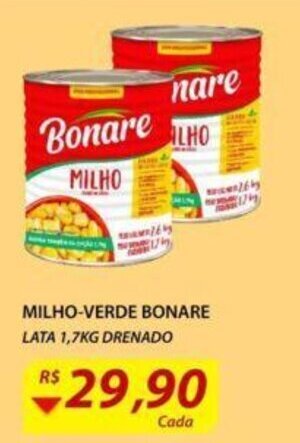 Assaí Atacadista Milho Verde Bonare 1.7kg oferta