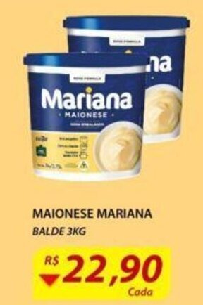 Assaí Atacadista Maionese Mariana balde 3kg oferta