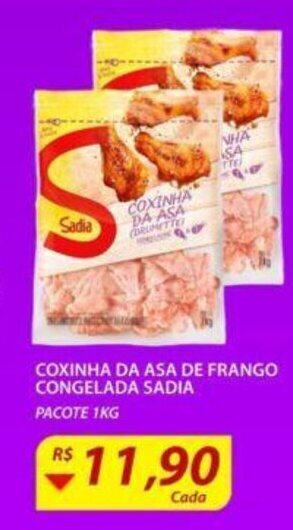 Assaí Atacadista Coxinha da Asa de Frango Congelada Sadia 1kg oferta