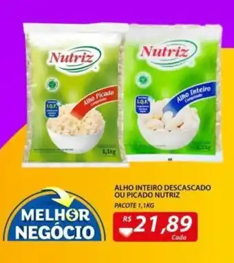 Assaí Atacadista Alho Inteiro Descascado ou Picado Nutriz 1.1kg oferta