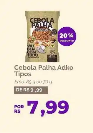 Cebola palha adko tipos 20% desconto