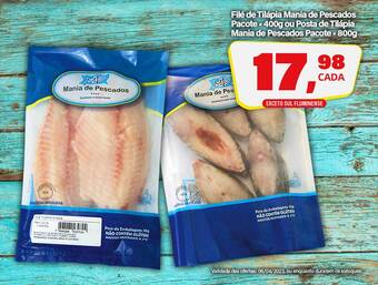 Rede Supermarket Filé de tilápia mania de pescados pacote ou posta de tilápia mania de pescados pacote oferta